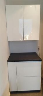 Moderne witte keukenopbergset/berging, strak design, Huis en Inrichting, Keuken | Complete keukens, Ophalen, Zo goed als nieuw