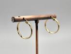 Basic hoops 14 karaat gouden basis creolen. 2025/380, Hangers, ., Nieuw, Ophalen of Verzenden