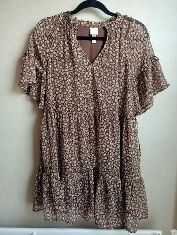 Oversized bruin beige jurk van H&M in maat S beschikbaar voor biedingen