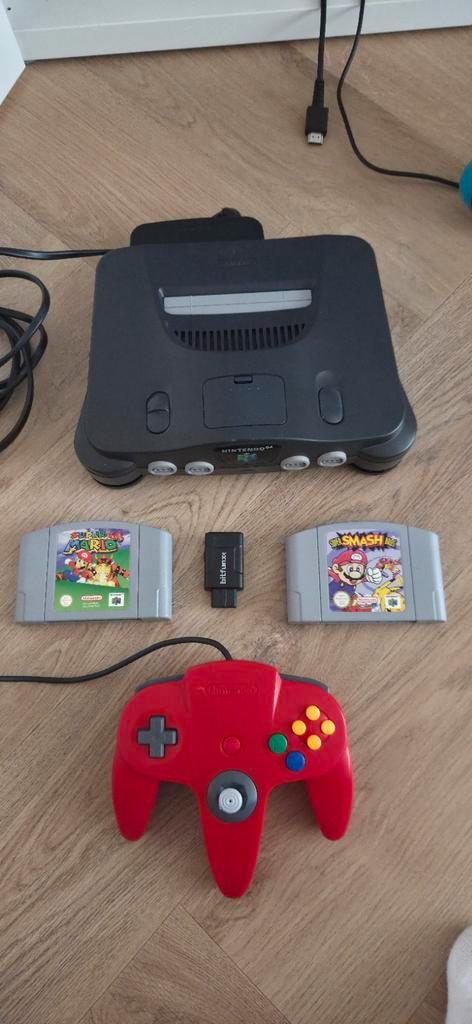 Nintendo 64 met Mario 64 en Super Smash Bros en HDMI adapter, Spelcomputers en Games, Spelcomputers | Nintendo 64, Gebruikt, Ophalen of Verzenden