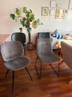 4 Charmante Eetstoelen, Huis en Inrichting, Stoelen, Ophalen, Gebruikt, Vier, Stof