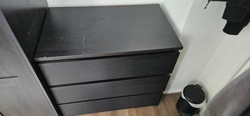 Ladekast Malm IKEA zwartbruin