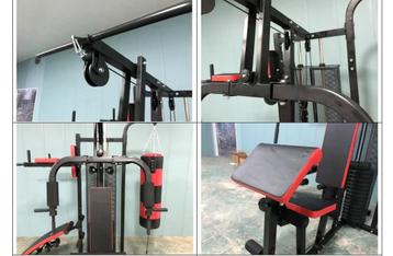 Krachtstation met 68kg gewicht + bokszak 💪🥊  beschikbaar voor biedingen