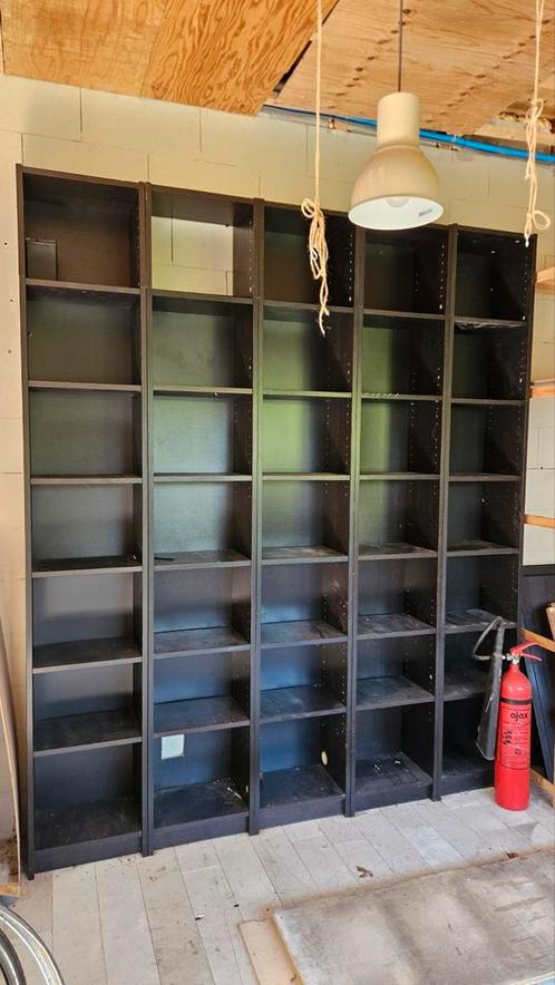ikea Billy Oxberg boekenkast zwart met opzetstuk, Huis en Inrichting, Kasten | Boekenkasten, Gebruikt, 200 cm of meer, 25 tot 50 cm