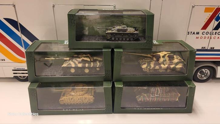 5x Atlas Collection Ultimate Tank Collection W.O.2 1/72, Verzamelen, Militaria | Tweede Wereldoorlog, Landmacht, Miniatuur of Beeldje