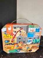 Janod puzzel  als nieuw constructie bouwplaats 36 stukjes, Ophalen, 10 tot 50 stukjes, Zo goed als nieuw