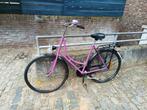 Paars roze omafiets, Ophalen, Gebruikt