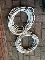 witte kabel 10m 2x 1,5 mm2 VMVL (H05VV-F) (22x), Ophalen of Verzenden, Gebruikt, Kabel of Snoer