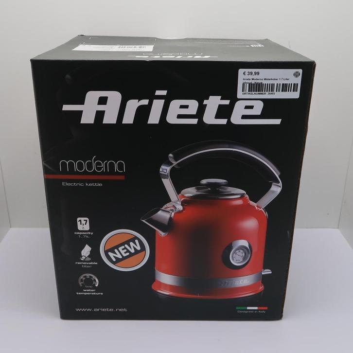 Ariete Moderna Waterkoker 1.7 Liter inhoud | Nieuw in Doos, Witgoed en Apparatuur, Keukenmixers, Nieuw