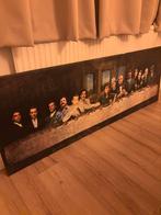 Canvas schilderij laatste maaltijd met criminelen, Ophalen of Verzenden