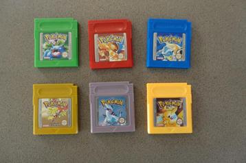 Pokémon Gold, Silver, Red, Blue, Green, Yellow – Game Boy beschikbaar voor biedingen