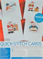 Quick Stitch Cards 4 borduurpatronen Kerstman + Sneeuwpop, Ophalen, Nieuw, Handborduren, Patroon