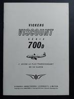 Franstalig boekje van de Viscount 700D (N178), Ophalen of Verzenden, Gebruikt, Boek of Tijdschrift
