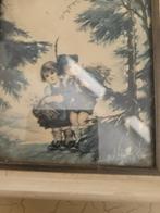 vintage houten lijstje met glas foto 1 en 2, Huis en Inrichting, Heikant 21 Kaatsheuvel, Minder dan 50 cm, Belle Vieille Brocante