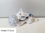 Vintage / retro kattenbeeldje / poezenbeeldje Delfts blauw, Ophalen of Verzenden, Zo goed als nieuw, Dier