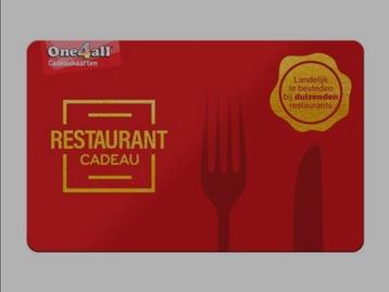 Restaurant Cadeaukaart € 100 beschikbaar voor biedingen