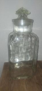 Vintage Glazen Apothekerspot/snoeppot met Deksel, Antiek en Kunst, Antiek | Glas en Kristal, Ophalen