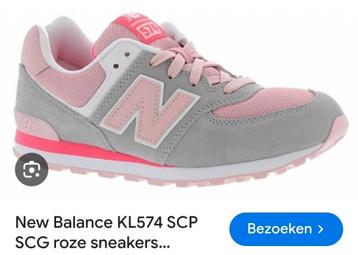 Zgan roze/ grijs New Balance KL574 SCP sneakers, maat 37 beschikbaar voor biedingen