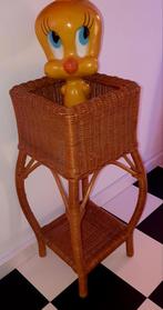 Plantenzuil/bak rotan boho stijl vintage, Ophalen, Zo goed als nieuw