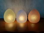 Vintage Egglampjes Eilampjes HB Frankrijk, Huis en Inrichting, Lampen | Tafellampen, Ophalen of Verzenden, Zo goed als nieuw, Glas