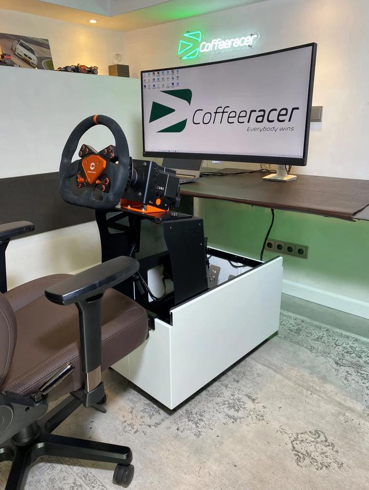 CoffeeRacer Sim Racing Rig, Spelcomputers en Games, Games | Overige, Zo goed als nieuw, Racen en Vliegen, 1 speler, Vanaf 12 jaar