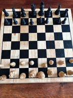 HOUTEN SCHAAKSPEL 29/29cm COMPLEET (zie foto’s), Een of twee spelers, Ophalen of Verzenden, Zo goed als nieuw