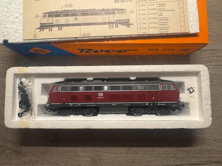 Roco H0 BR 215 DB rot/grau OVP NOS ongebruikt set, Hobby en Vrije tijd, Modeltreinen | H0, Nieuw, Locomotief, Gelijkstroom, Roco