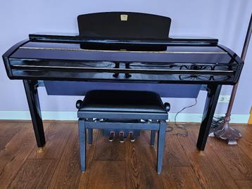 Yamaha Clavinova CVP-409 Digital Piano, Polished Ebony +kruk beschikbaar voor biedingen