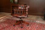 Chesterfield bureaustoel, Huis en Inrichting, Stoelen, Chesterfield, Leer, Ophalen of Verzenden, Zo goed als nieuw