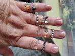 S925 zilveren ringen met parel 8 stuks setje, Sieraden, Tassen en Uiterlijk, Ringen, Ophalen of Verzenden, Zo goed als nieuw, 17 tot 18