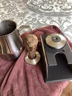 Prof. Barista set, tamper, melkschuimkan, tamper station, Ophalen of Verzenden, Gebruikt