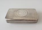 Antieke zilveren tabaksdoos met guilloche decor, 1824, Antiek en Kunst, Antiek | Goud en Zilver, Ophalen of Verzenden, Zilver