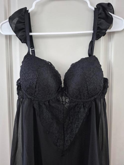 Lingerie babydoll setje maat M cup B zwart, Kleding | Dames, Ondergoed en Lingerie, Overige typen, Zwart, Ophalen of Verzenden
