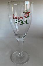 Groot bierglas van Brugse Zot op voet. Hoogte 22 cm., Ophalen of Verzenden, Zo goed als nieuw, Glas of Glazen, Overige merken
