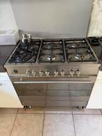 Gasfornuis 6 pits + Oven - Wokbrander, Witgoed en Apparatuur, Fornuizen, Ophalen, Gebruikt, 60 cm of meer, Grill