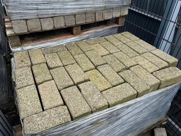 Betonklinkers grijs gemeleerd 150 m2, Tuin en Terras, Tegels en Klinkers, Gebruikt, Klinkers, Beton, Ophalen