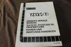 Yamaha YZ125 T 1987 motorcycle owner's / service manual, Ophalen of Verzenden, Yamaha