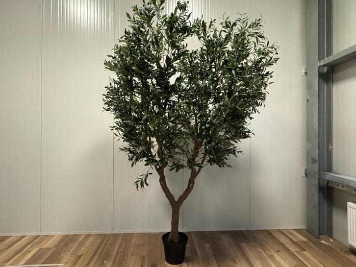 Olijfboom kunstboom (diverse afmetingen), Huis en Inrichting, Kamerplanten, Overige soorten, 150 tot 200 cm, Bloeiende kamerplant