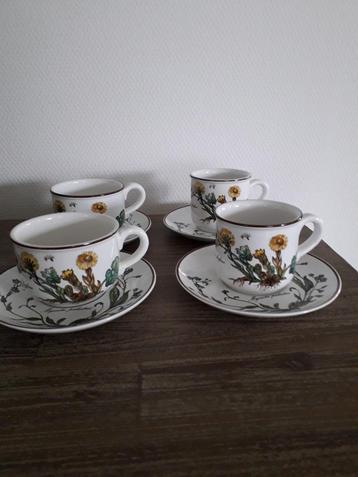 Villeroy en Boch Botanica 2 thee en 2 koffie kop en schotel 
