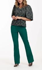 Studio Anneloes Charlize bonded flair trousers dark green L, Kleding | Dames, Broeken en Pantalons, Maat 42/44 (L), Ophalen of Verzenden