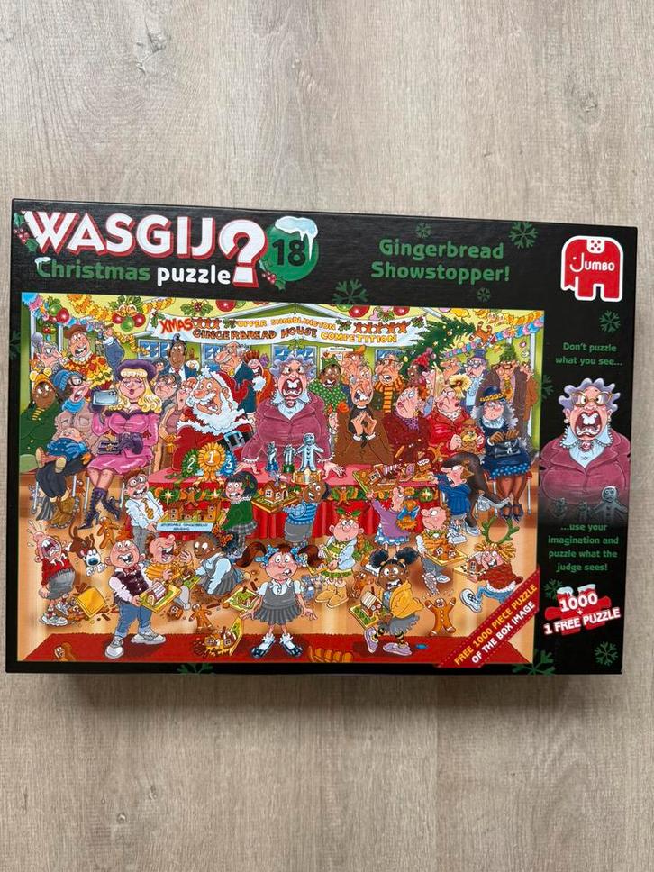 Puzzel WASGIJ? Christmas puzzle nr 18 - 1000 stukjes, Hobby en Vrije tijd, Denksport en Puzzels, Zo goed als nieuw, Legpuzzel