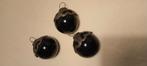 vintage zwarte heksenballen/ Kerstballen met mooi ornament, Ophalen of Verzenden, Gebruikt