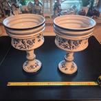 Set van 2 bloempotten, Rond, Ophalen of Verzenden, Aardewerk, Minder dan 40 cm