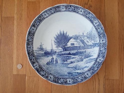 Delfts blauwe schaal wandbord / J Sonneville / BOCH Belgium, Antiek en Kunst, Antiek | Schalen, Ophalen