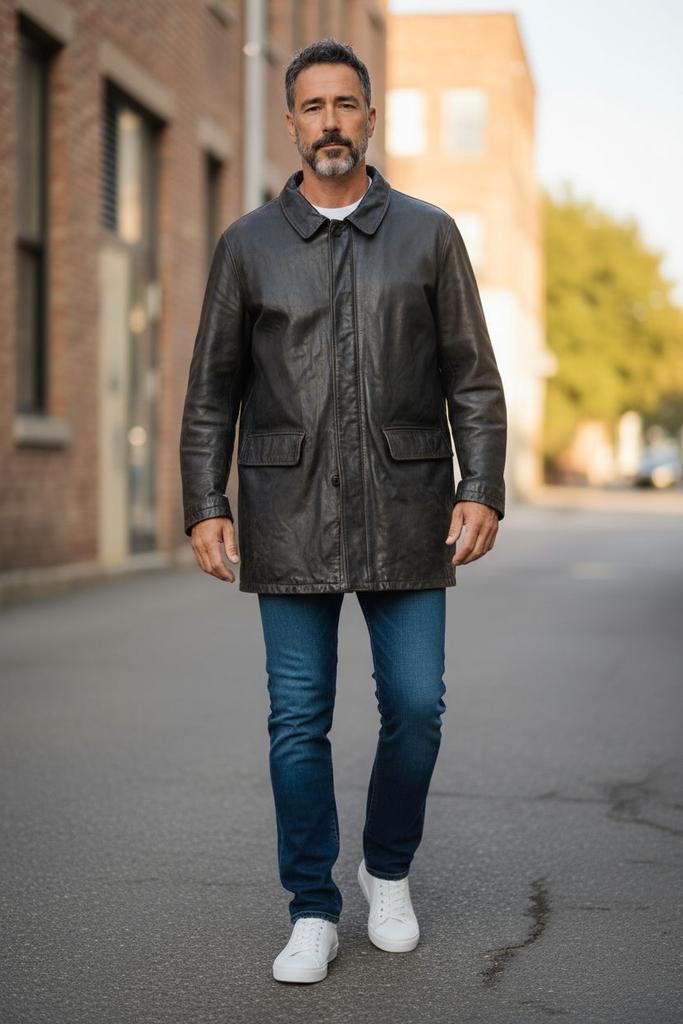 ✨️Hugo Boss Leren Jas Maat L/XL - Met BUNDELKORTING‼️✨️✨️, Kleding | Heren, Jassen | Winter, Zo goed als nieuw, Maat 56/58 (XL)