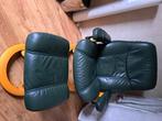 Heerlijke leren luie stoel, Huis en Inrichting, Fauteuils, Ophalen, Gebruikt, Hout, 75 tot 100 cm