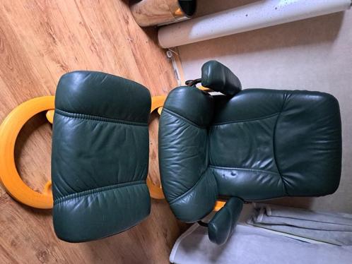 Heerlijke leren luie stoel, Huis en Inrichting, Fauteuils, Gebruikt, Hout, Leer, 75 tot 100 cm, 75 tot 100 cm, Ophalen
