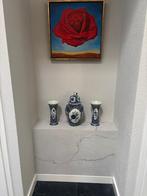 Delfts blauwe vazenset, Antiek en Kunst, Antiek | Keramiek en Aardewerk, Ophalen