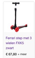 Ferrari step met lichtjes., Fietsen en Brommers, Steps, Ophalen of Verzenden, Zo goed als nieuw