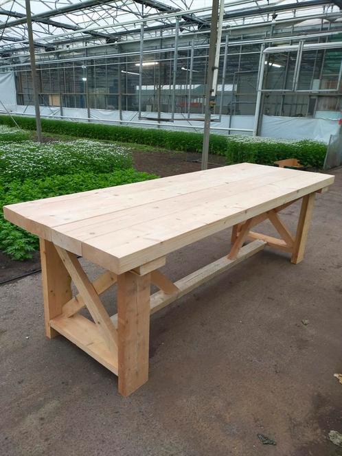 Tuintafel, Tuin en Terras, Tuintafels, Rechthoekig, Hout, Ophalen of Verzenden